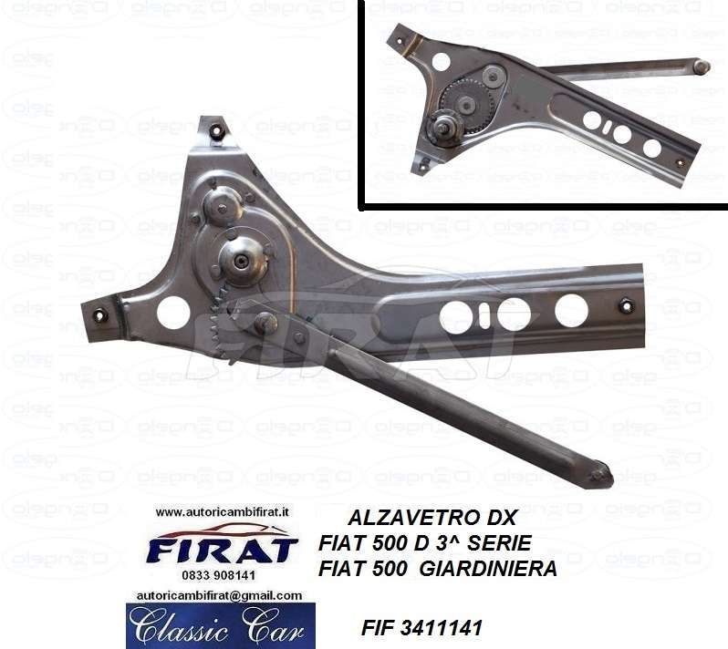 ALZAVETRO FIAT 500 D - GIARDINIERA DX